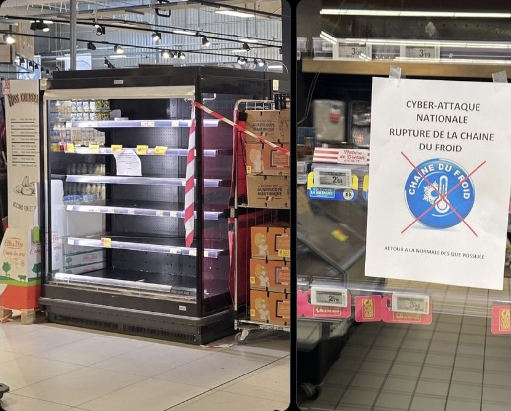 Cyberattack on French Supermarket Refrigeration Systems Causes Fires, Massive Food Spoilage